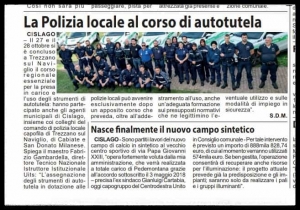 Articolo - Corso di autotutela per la Polizia Locale